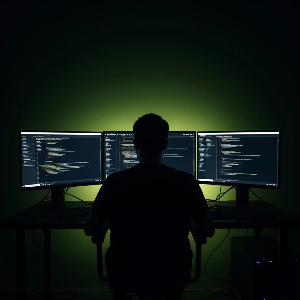 Webdesigner an Multi-Monitor-Arbeitsplatz